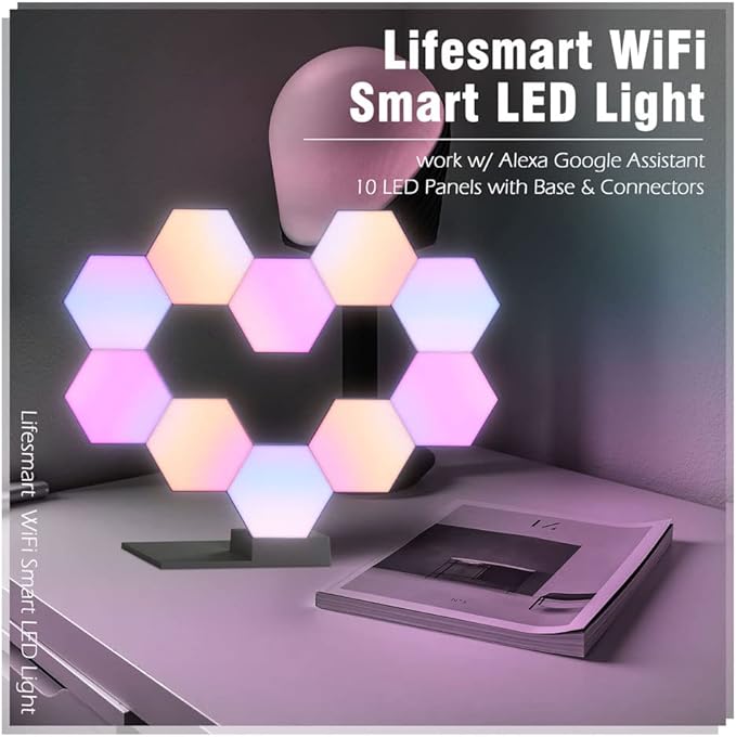Yescom 11Pack WiFi Smart LED Light Kit DIY Night Lamp Voice Control 16 Million Color Compatible with Alexa Google Home