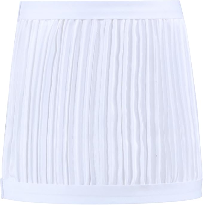 Aspen Creative 51512-2, Hardback Empire Transitional Clip-On Chandelier Lamp Shade, Mushroom Pleated White Faux Silk Fabric, 4" Top x 5" Bottom x 5" Slant Height, Set of 2