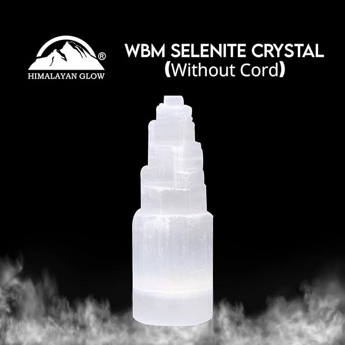 WBM Selenite Crystal Skyscraper Tower 15cm Long, Natural Healing & Calming Effects, Moroccan Crystal Without Cord for Home Decor 3-5 Lbs