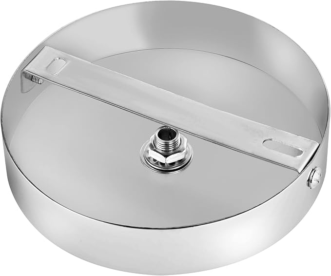 Arturesthome 4.7" Silver Ceiling Canopy Light Kit Rewind Single Hole with Hardware,Ceiling Plate for Pendant Light or Chandelier,Screw Fixing on Both Sides is Easier to Install Than Standard Canopies