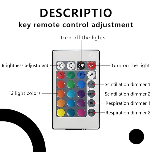 Bulto 2Pcs LED Lamp Kit 001 16 Color for Bambu Lab 3D Printing, RGB Remote Control DIY LED Light Kit - Monitor Light Bar for Bambu Lab Makerworld/Anycubic/Makeronline, 5V USB Powered