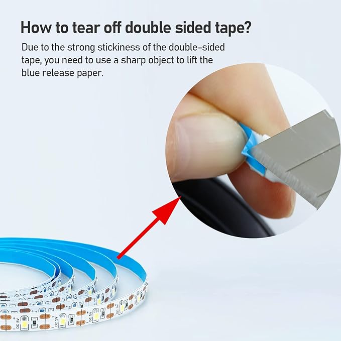 USB LED Strip Light Cool White 6000K 5V USB Powered 13.12ft/4M 240LEDs Flexible SMD2835 High Brightness No-Waterproof IP20 LED Tape Lights(2pcs x 6.6ft)