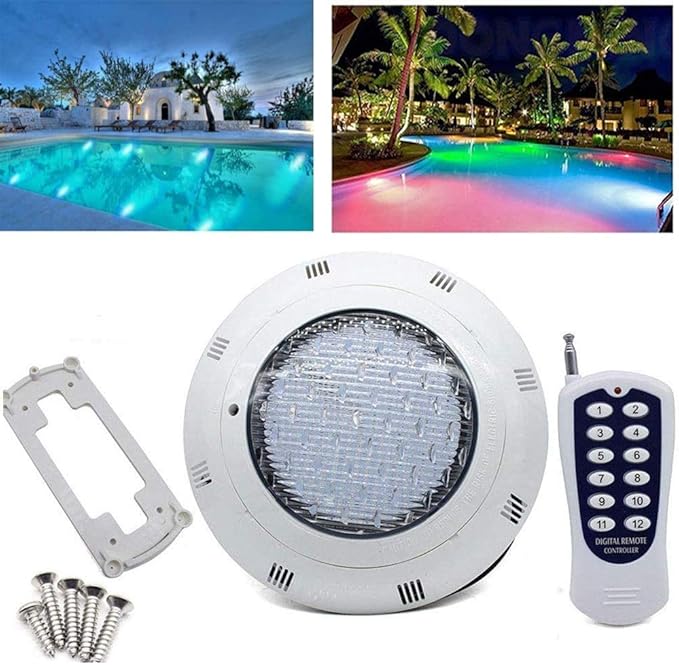 JONAS.C 12V 36W Pool Light Underwater Color Changing LED Lights RGB IP68 Inground Swimming Pool Light with Remote