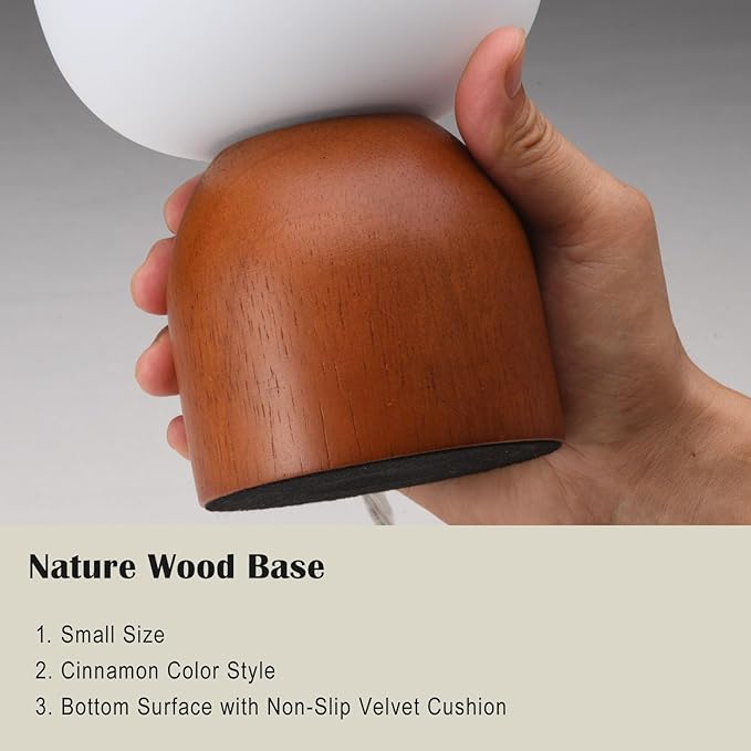 Small LED Table Lamp for Bedroom,RGB Color Changing Desk Light,Remote Control Light Brown
