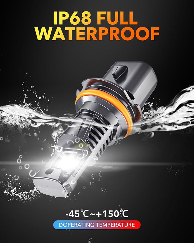 OXILAM 9007 LED Bulbs, 1000% Brighter Ultra-Bright, 3 Min Quick Install, Wireless Plug and Play, 20 Years Lifespan, No Flicker, 99% Compatibility, Pack of 2