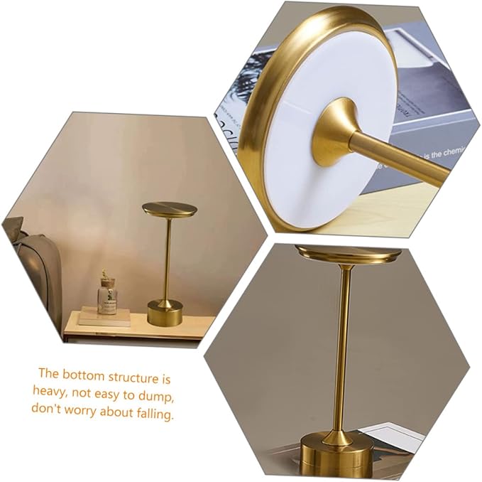 Vaguelly USB Rechargeable Eye Caring Desk Lamp Bedside Nightstand Light with Soft Illumination for Relaxing Space Portable Light for Bedroom and Office Use