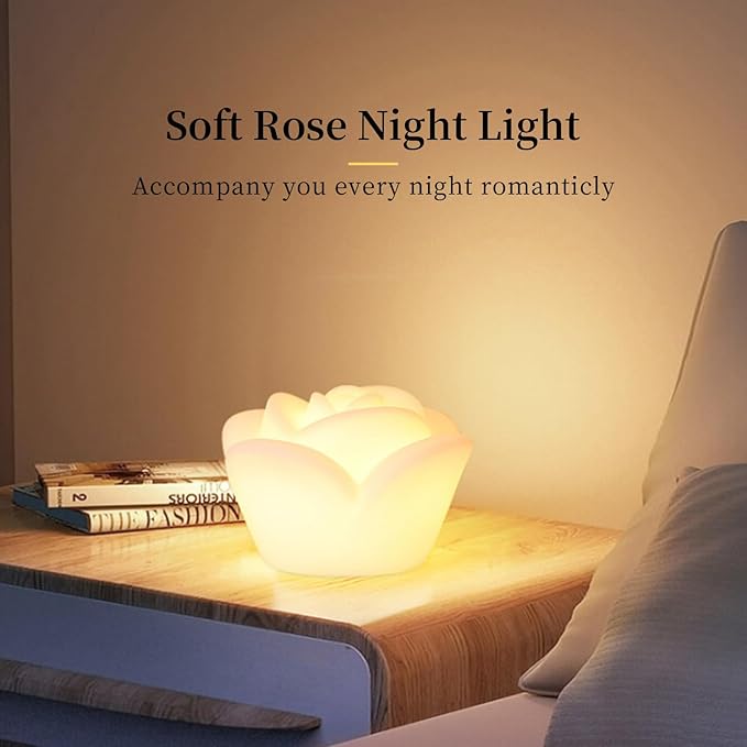 Borelor Rose Flower Floating Pool Light, 6-Inch USB Rechargeable & Remote Control Night Light,16 Colors Changing IP68 Waterproof Bath Lamp for Home,Pool,Party