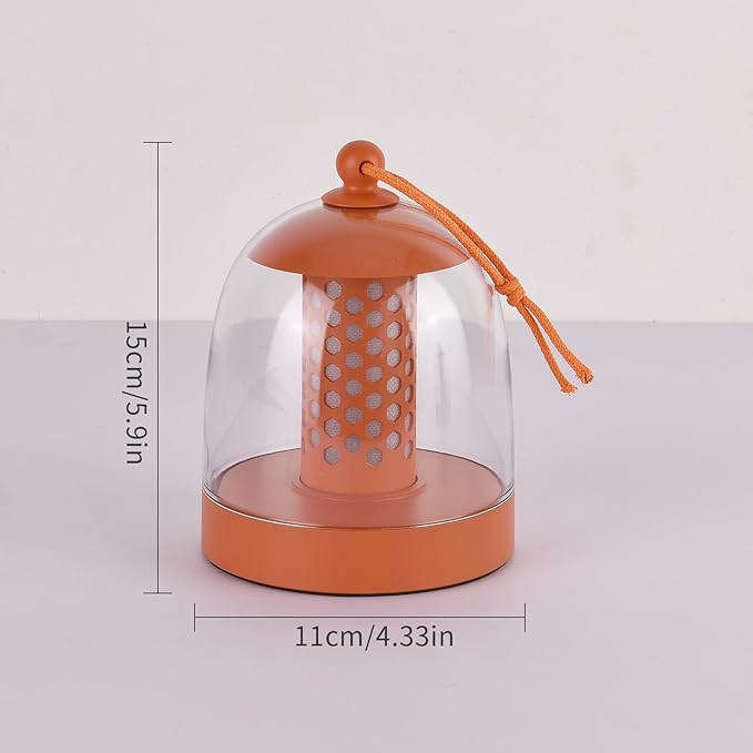 Camping Lantern, IPX4 Waterproof Touch Control LED Night Light, USB Rechargeable & Long Lasting Battery, Portable Hanging Tent Lamp for Outdoor Camping Hiking Backpacking,Orange