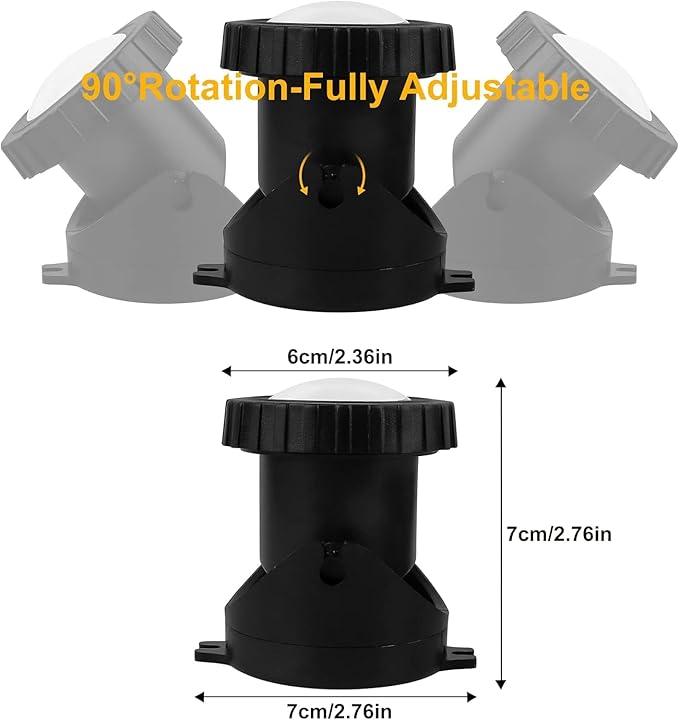 Pond Lights Submersible with Timer, Fountain Lights Colored Underwater IP68 Waterproof Memory Dimmable LED Outdoor Spotlights for Pond Fountain Waterfall Water Landscape, 1 Lights