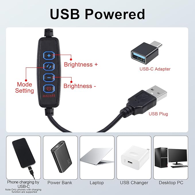 12" LED Video Light Kit,2-Pack Photography Lighting Kit,73" Height 2800-6500K Dimmable Studio Lights with Tripod Stand and Phone Holder, Streaming Lighting for Video Recording,Podcast,YouTube