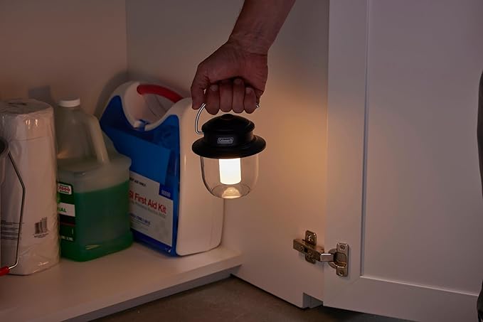 Coleman Classic Rechargeable 800L LED Lantern, Impact & Water-Resistant Lantern with Carabiner Handle & Charging Ports, Great for Camping, Power Outage, Emergencies, & More