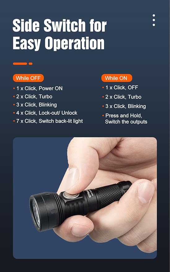 LUMINTOP GT Nano Pro Keychain Flashlight 1600 Lumens Mini Flashlight 152 Meters Beam Distance, Rechargeable Battery (Black)