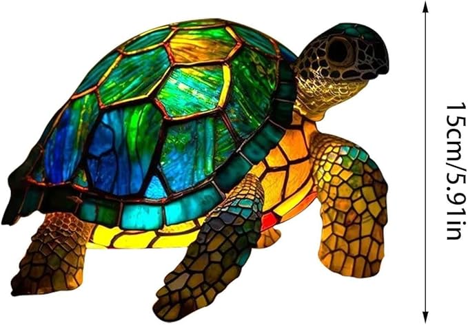 Mmoneyake Animal Table Lamp Series, Stained Resin Cat/Dragon/Wolf/Horse/Owl/Dolphin/Turtle Table Lamp Night Light, Stained Resin Dragon Light, Christmas Desk Lamp for Home Bedroom Decoration