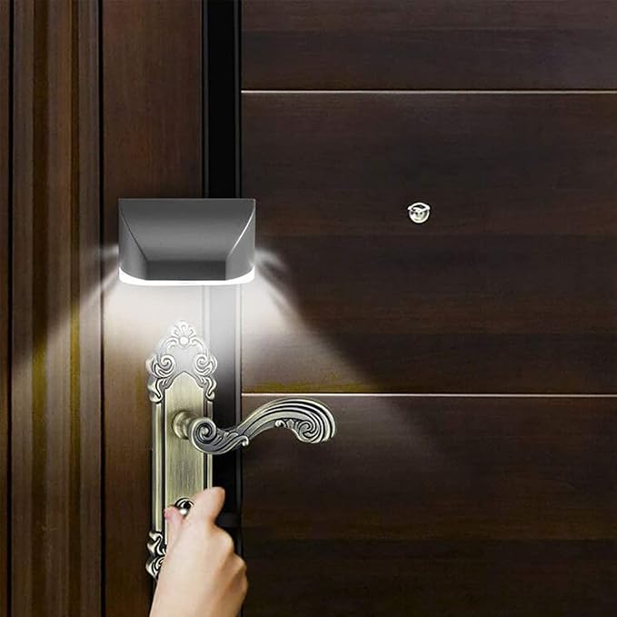 Door Light, Keyhole Light with Auto Sensor Motion Detector, LED Night Light for Bathroom, Kids Room, Kitchen, Bedroom, Stairway(Silver)
