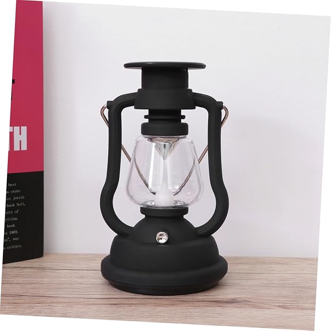 Rechargeable Solar Retro Horse Lantern Portable Hand Crank Camping Light for Emergency Use Multi Function Black LED Tent Light