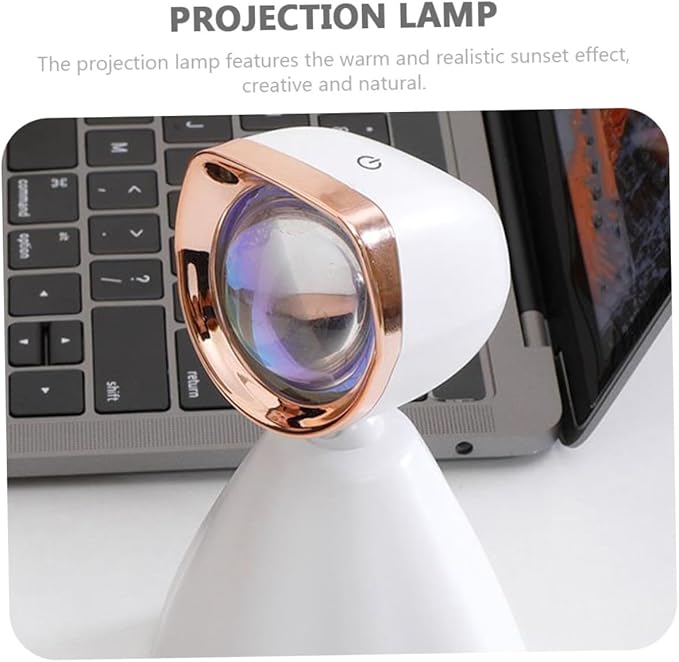 UPKOCH 1set Creative Sunset Projection Lamp Portable Atmosphere Light for Bedroom Party Decoration Unique Design for Romantic Ambience for Birthday and Christmas Celebrations