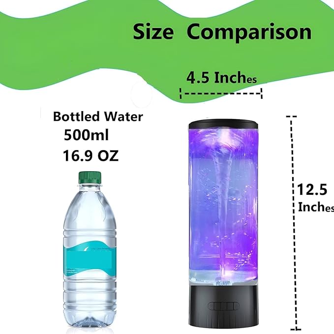12.5Inches Twister Hurricane Light with Remote & Breath Light - Water Vortex Mood Lamp, Fun and Exciting Gift for Boys,Girls, Kids Christmas Birthday Holiday