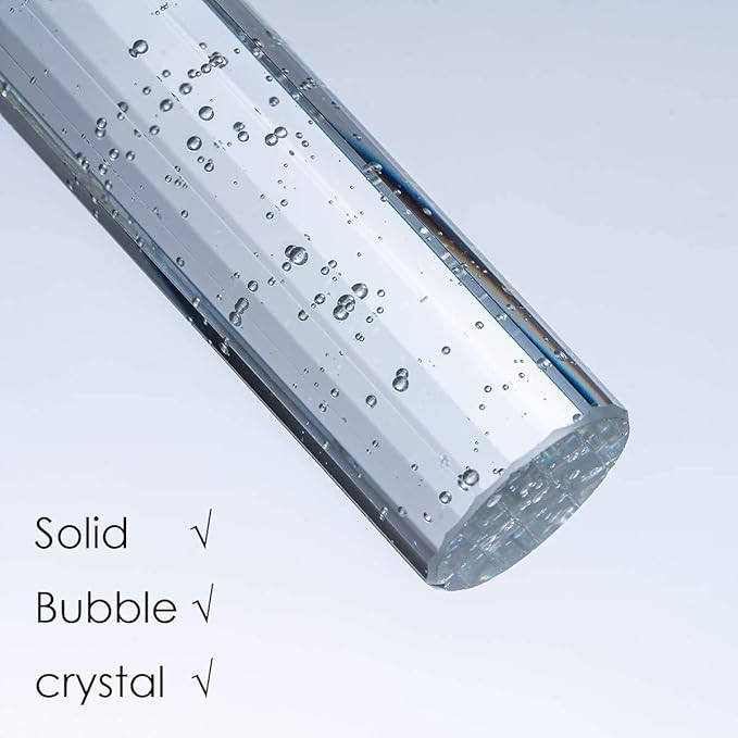 3-Lights Pendants Light for Kitchen Island Chandeliers Dining Room Pendant Lighting Fixture Bubble Crystal Ceiling Hanging Lights Bedroom Island Kitchen 6000K White Light Fixtures Black