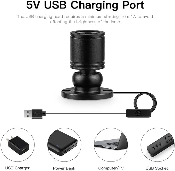 USB Powered Mini Spotlights for Displays 2-Pack – 5V Small LED Spot Lights Indoor, 7 Color Options, Compact USB Spotlight for Display Cases, Shelves, Cabinets, and Artwork (2PACK Warm Light)