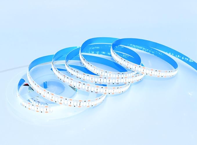 SUYOOULIN LED Strip Lights, 15000LM AC110V/120V 16.4ft/5m SMD 2835 600 LEDs Light Strips, High Voltage Flexible Waterproof IP44 LED Ribbon for Christmas Home Kitchen Indoor Decor(Cold White 6500K)