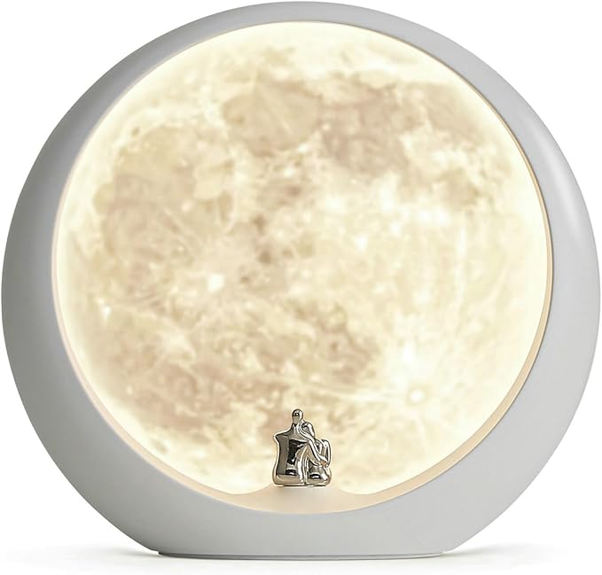 mamre Super Moon Night Light - Dimmable Table Lamp for Home Decor Unique Couple's Gift for Anniversaries, Weddings, Valentine's Day, and Christmas