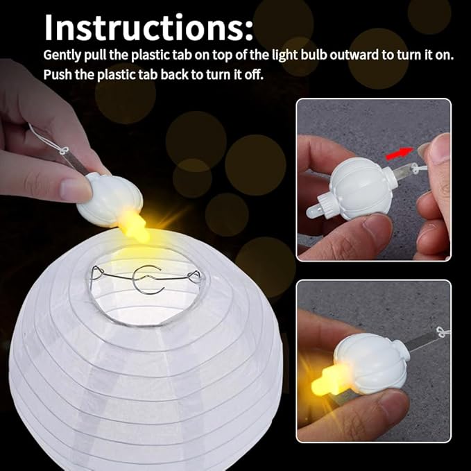 24PCS Mini Led Lights, Led Balloons Light for Paper Lanterns, Easter Eggs, Birthday Party, Wedding, Halloween, Christmas Decoration, Last 36 Hours- Warm White