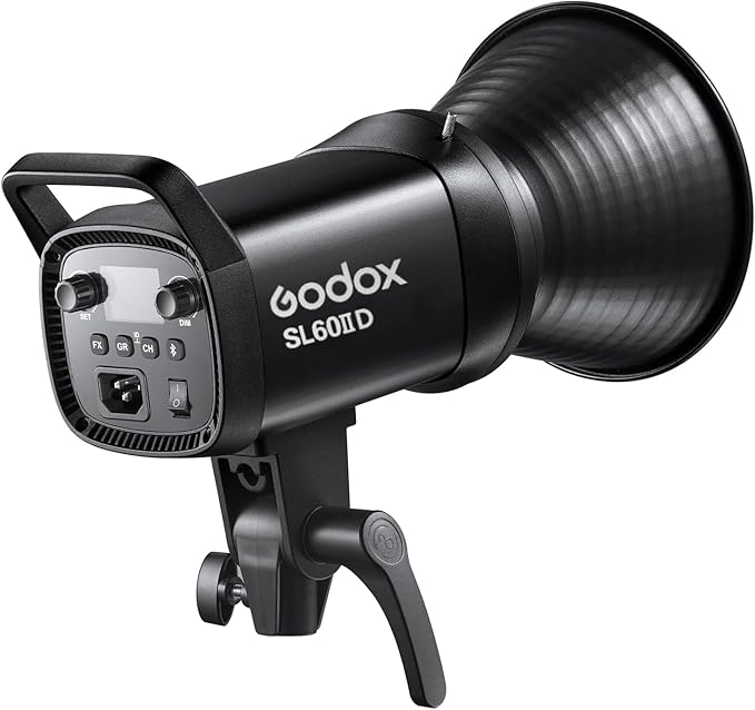 Godox SL60IID 70W LED Video Light, 18600Lux@1M 5600K COB LED Continuous Light, Bluetooth App&2.4G Wireless Remote Control 8 Built-in Fx Effects, TLCI/CRI 97+/96+Bowens Mount Studio Light