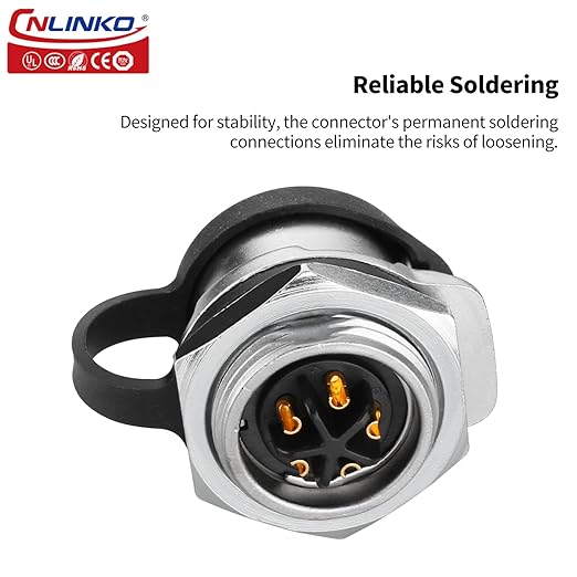 CNLINKO LP20 5 Pin Waterproof Connectors,IP68 Circular Connectors Fast Locking Plug,2-12 Pin Power Connector M20 Male Female Plug,LED Outdoor Lighting Connectors(5 Pin)