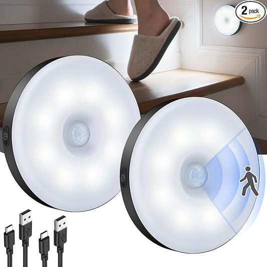 Motion Sensor Night Light 2 Pack LED Night Lights, Dusk to Dawn Motion Sensor for Bedroom, Bathroom, Toilet, Stairs, Kitchen, Hallway