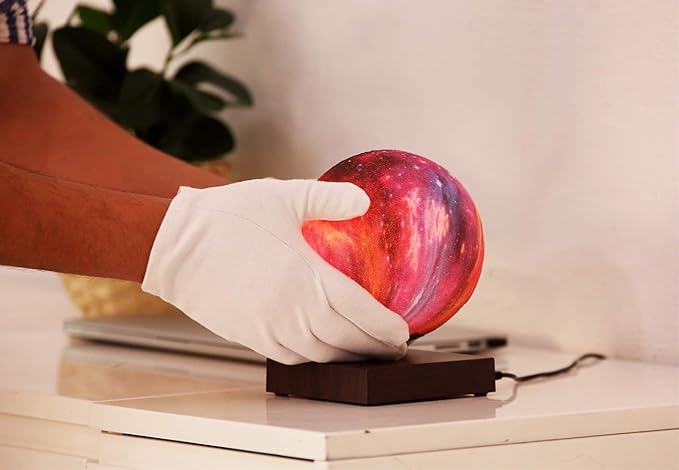 VGAzer Levitating Moon Lamp Floating and Spinning in Air Freely with Gradually Changing LED Lights,Decorative Light for Kids Lover Friends (Square Base)
