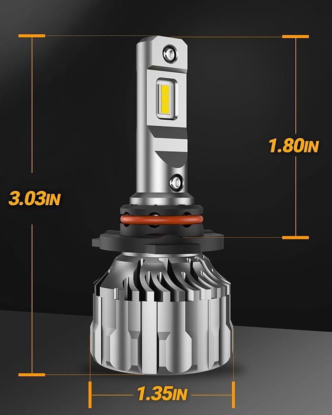 SEALIGHT 9005/HB3 Bulbs 36000LM Super Bright, 6500K Cool White 9005 Light Bulbs, 60000+ Hours HB3 Powersport Bulbs with Fan, Easy Plug-N-Play, IP68, Driving Fog Spot Light, Pack of 2