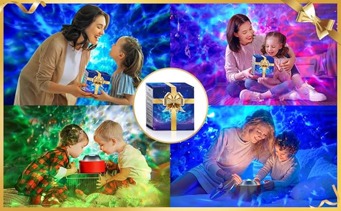 OneFire Galaxy Light Projector with Gift Box/360 Lighting Modes/15 White Noise/Bluetooth Speaker Star Projector for Bedroom for Teen Girls, Kids Room Ambient Lighting