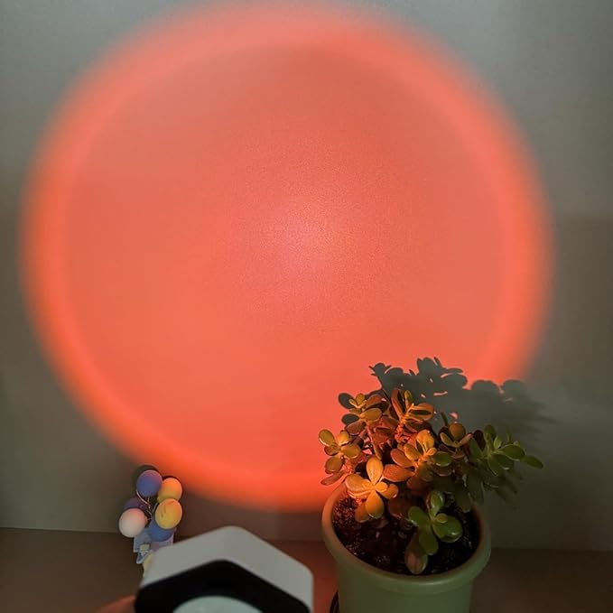 2-Pack Sunset Lamp Projection Hexagonal Colorful Sunset Red Wall Lamp LED Touch Control Two Brightness Adjustable Cabinet Decorative Light