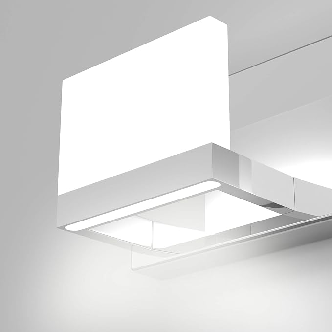 Tipace Modern 6 Lights LED Vanity Light for Bathroom Up and Down Chrome Bathroom Wall Light Fixtures Over Mirror(White Light 6000K)