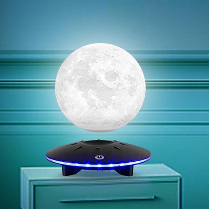 Magnetic Levitating Moon Lamp Rotating Floating Moon Lamp 16 Colors Moon Night Light Levitating Lamp Decorative Lights for Room