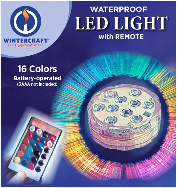 Wintercraft Waterproof LED Puck Light with Remote