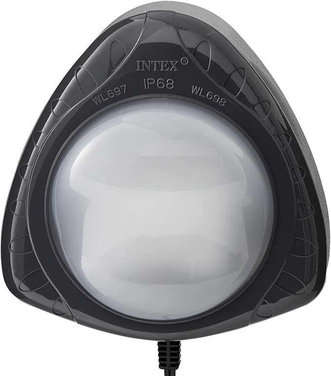Intex Underwater LED Magnetic Above Ground Wall Pool Light with Magnetic Transmitter and 4 Options, Multicolor/White