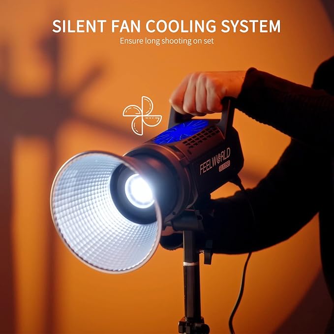 FEELWORLD FL125B 125W Video Studio Light with 2700K~6500K Bi-Color Continuous Lighting CRI96+ TLCI97+ 37600lux@1m for Film, Live Streaming, Videography, Photography, Wedding, Interview