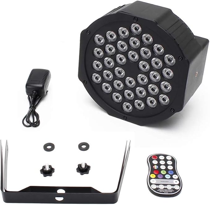 Rechargeable Stage Par Lights U`King RGB 36 LED Battery Powered Par Wireless Uplights with DMX and Remote Control Uplighting Light for DJ Disco Events Wedding Birthday Party Indoor Live Show Bar