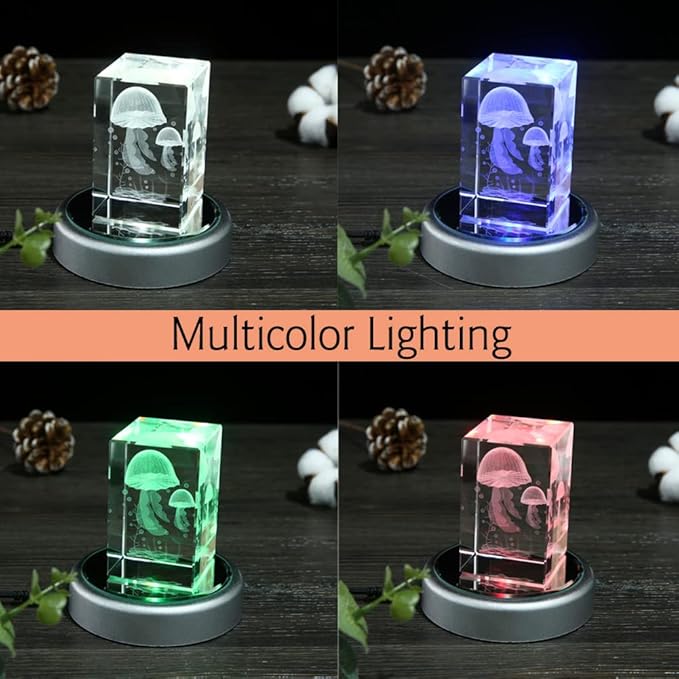 IFOLAINA LED Display Multicolor Light Base for 3D Crystal Art - Lighted Up Stand Color Changing Small LED for Glass Art