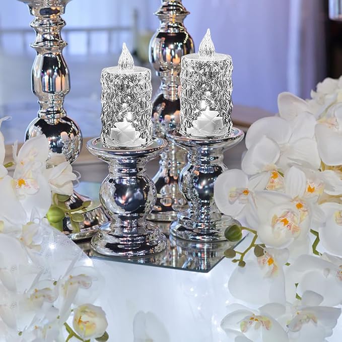 24-Pack Battery Operated Flameless Candles - Realistic Flickering LED Lights for Wedding Centerpieces, Valentine‘s Day Dining Table, Home Decor