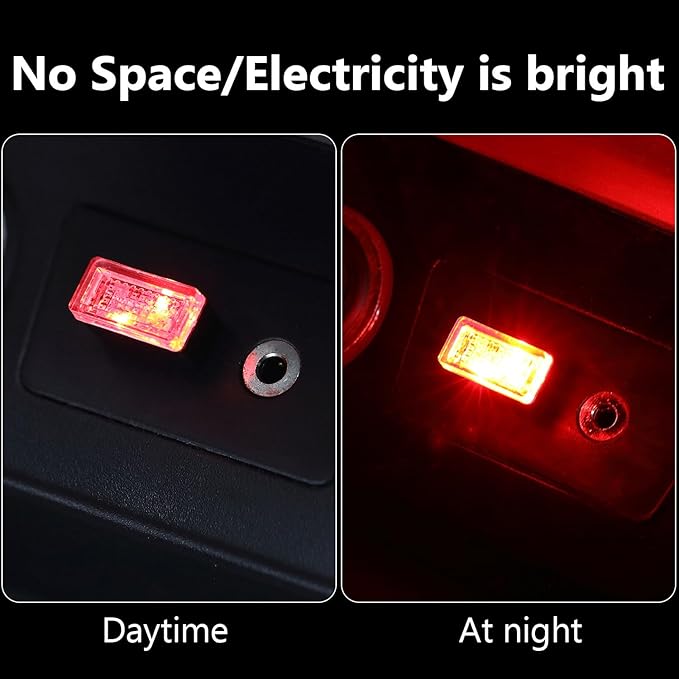 7 Pieces Mini USB LED Light Car Interior Lights USB LED Atmosphere Lamp Light Plug-in 5V Universal USB Light Interior Ambient Lighting Kit for Cars Laptops Night Led Lights Decoration (7 Colors)