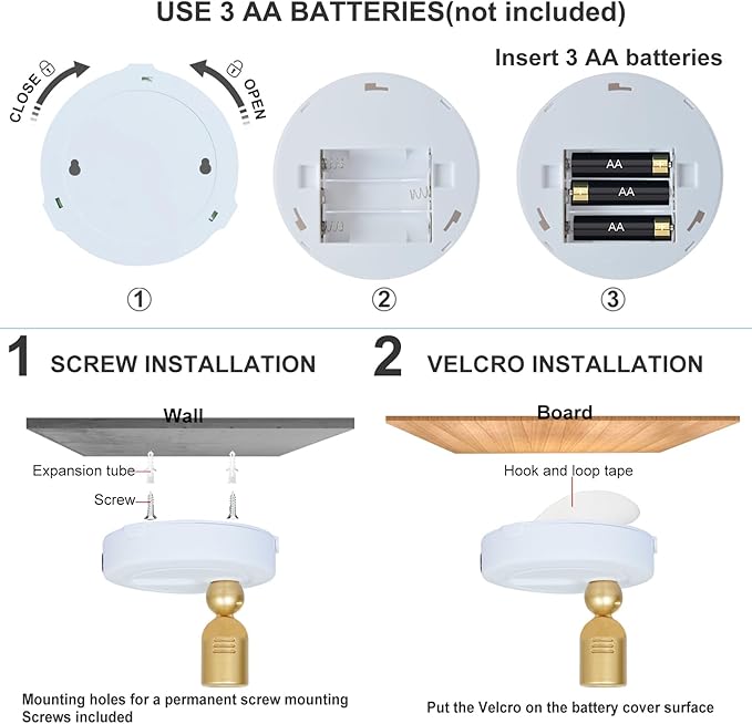 LED Spotlight Indoor, Battery Operated Spotlights with Remote, 3 Lighting Modes Up Lights for Plants Trees, Dimmable Timer Picture Lights for Wall Art Display Dartboard Painting Frames