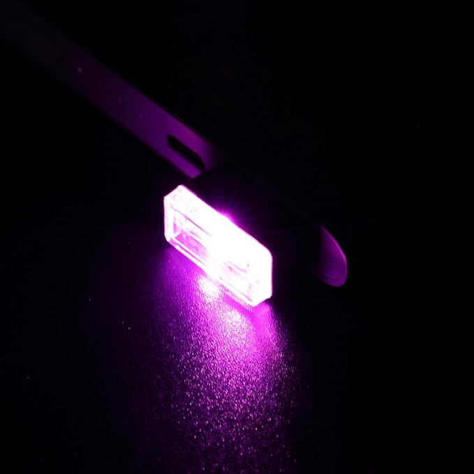 7 Pieces Mini USB LED Light Car Interior Lights USB LED Atmosphere Lamp Light Plug-in 5V Universal USB Light Interior Ambient Lighting Kit for Cars Laptops Night Led Lights Decoration (7 Colors)