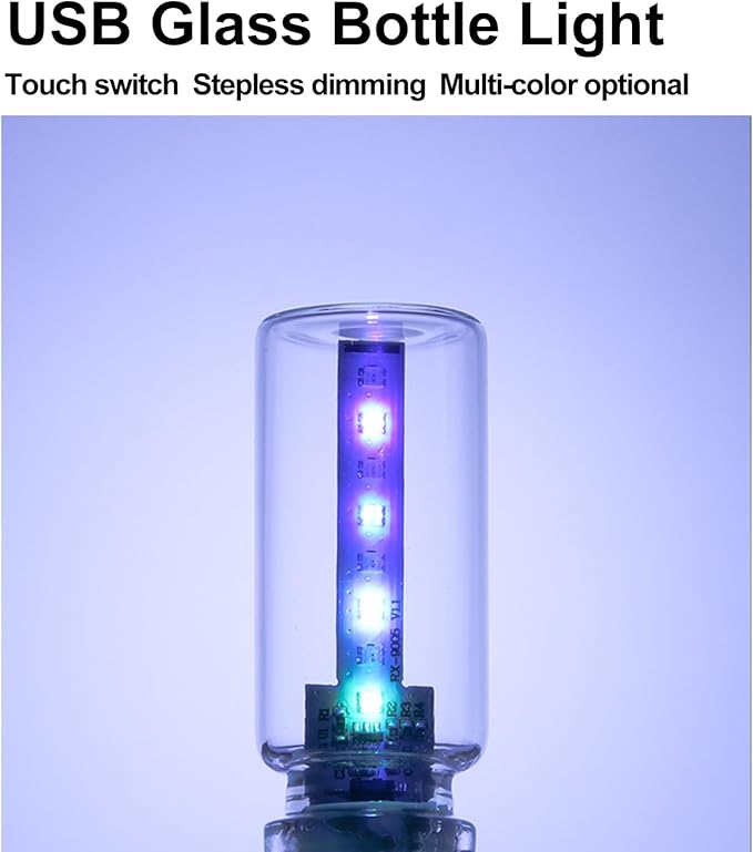 Touch Control Retro USB Night Light, Touch Adjustment Lights,Plug in USB Auto Night Light, Mini LED Bulb for Car, Camping, Gift, Party, Holiday Decoration, Bedroom, Desktop (905, 903)