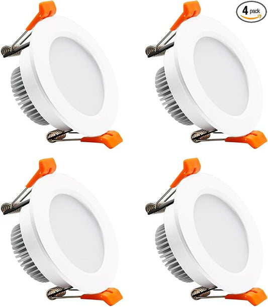 YGS-Tech 2 Inch LED Recessed Lighting, Dimmable Downlight 3W(35W Halogen Equivalent), CRI80, 4000K Natural White Ceiling Light with LED Driver (4 Pack)