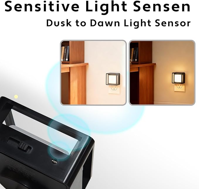 2 Pack Night Lights Plug into Wall,Adjust 0-60LM Brightness Motion Sensor Night Light,for Modern Farmhouse Decor Deals,Home Decor,Bathroom Decor,Cozy Home Decor