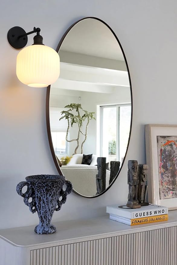 Pathson Modern Wall Sconce Lamp Milk White Round Glass, Hardwired Frosted Vintage Wall Vanity Light Fixture for Farmhouse Living Room Bedroom Bathroom Loft