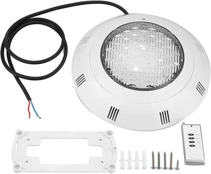 GLOGLOW 30W Swimming Pool Light, Plastic RGB Color Changing LED Lamp, Submersible Light for Swimming Pools and Fountains
