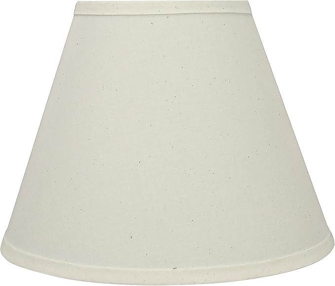 Aspen Creative 58876A Transitional Empire Shape Uno Construction Lamp Shade in Ivory, 6" Top x 12" Bottom x 9" Slant Height